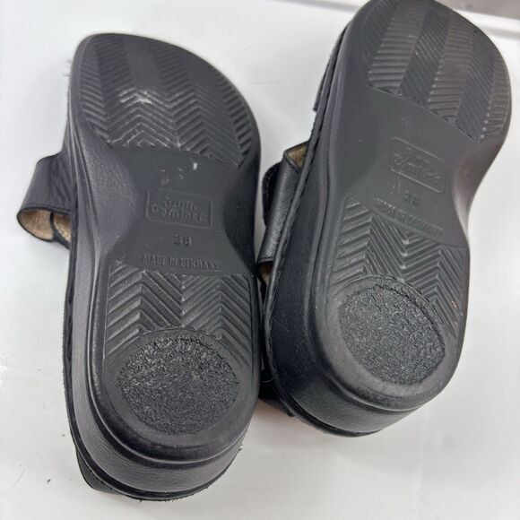 Finn Comfort Sandals Women's Slingback Black Leather Buckle sz 38 D US 7 Strappy - Picture 13 of 15